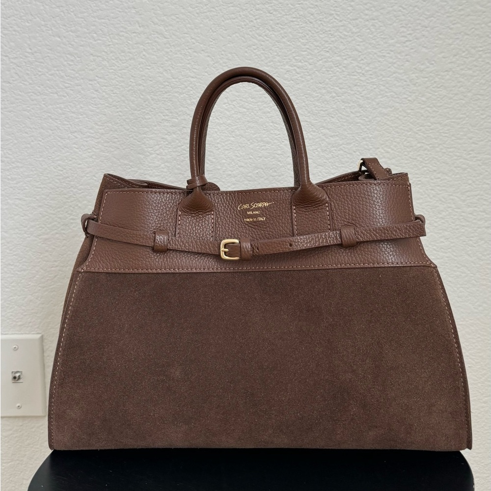 Carl Scarpa chocolate leather tote